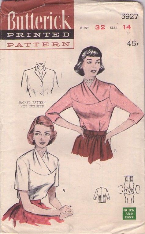 . Couture, Vintage Clothes Patterns, Patron Vintage, Perfect Blouse, Petite Dress, Vintage Dress Patterns, Diy Blouse, Blouse Diy, Sewing Design