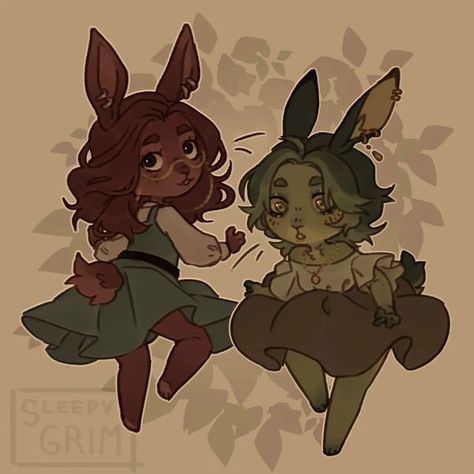 Sleepygrim Art, Cat Person Drawing, Artsy Aesthetic, Person Drawing, Chibi Art, Art Corner, Rabbit Art, Anime Drawings Tutorials, Dnd Characters