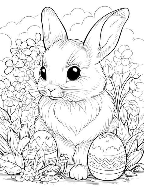 43 Cute Bunny Coloring Pages For Kids And Adults - Our Mindful Life Easter Pictures To Color, Easter Coloring Pages Printable Free, Cute Bunny Coloring Pages, Merry Christmas Coloring Pages, Happy Easter Printable, Bunny Coloring, Monster Truck Coloring Pages, Easter Bunny Colouring, Our Mindful Life