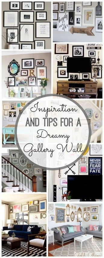 Hanging A Collage Of Pictures, Bedroom Wall Gallery Ideas, Many Frames On Wall, Photo Wall Collage Different Frames, Wall Groupings Living Room, Split Level Gallery Wall, Gallery Wall Ideas Mixed Frames, Gallery Wall Styling, Wall Decor Mirror And Pictures