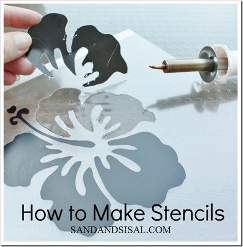 Stencils {How to Make Stencils} Not as hard as you think and just imagine all the $ you're saving. Diy Artwork, Make Your Own Stencils, How To Make Stencils, Stencil Patterns, Stencil Crafts, Stencil Diy, Stencil Art, Diy Projects To Try, Diy Art