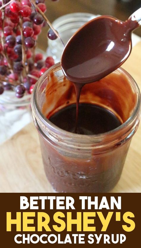 Diy Chocolate Syrup Recipes, Hot Chocolate Syrup Recipe, Homemade Chocolate Syrup For Ice Cream, Best Chocolate Sauce Recipe, How To Make Chocolate Syrup With Cocoa, How To Make Chocolate Syrup Homemade, Easy Chocolate Syrup, Hersheys Chocolate Syrup Recipes, Homemade Chocolate Syrup Recipe