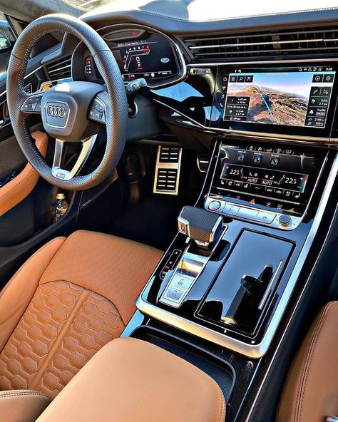 Audi Rsq8, Audi Interior, Luxury Cars Audi, Luxury Sports Cars, Audi Rs5, Audi Rs3, Luxury Car Interior, Audi Rs6, Car Goals