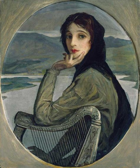 Art Contrarian: Multi Ritratti: Hazel Martyn Lavery - Pinterest John Lavery, Irish Costumes, Irish Painters, Mountainous Landscape, Giovanni Boldini, Irish Harp, L'art Du Portrait, Glasgow School Of Art, Free State