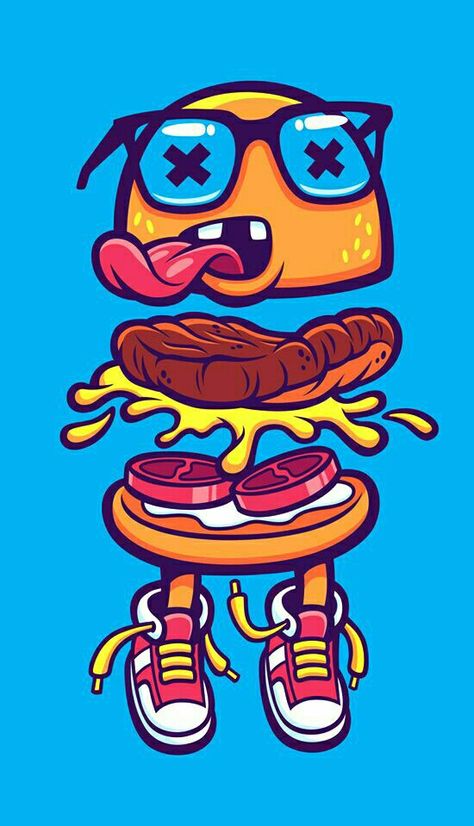 Crazy hamburguer Art