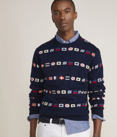 Featuring burgee flags that translate to "vineyard vines," this soft cotton-cashmere sweater offers warmth, comfort and a nod to our nautical roots. Vineyard Vines, Nautical Outfit, Flag Sweater, Nautical Sweater, Nautical Outfits, Fall Inspo, Cashmere Sweater, Cashmere Sweaters, Sweater Outfits