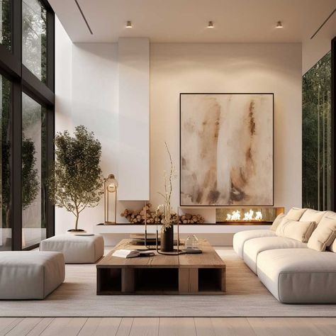 7 Elements of a Perfect Warm Minimalist Living Room Design • 333+ Images • [ArtFacade] Modern Rustic Decor Living Room, Neutral Interior Design, Japandi Living Room, Japandi Interiors, Japandi Living, Modern Rustic Living Room, Minimalist Living Room Design, Living Room Decor Rustic, Deco Studio