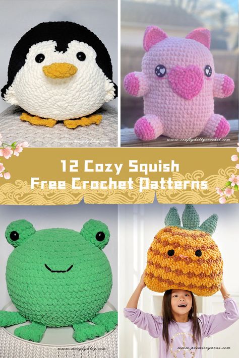 Create sentimental memories through unique and adorable handmade Squish Crochet Patterns. #crochetpatterns #cozy Amigurumi Patterns, Crochet Bear Pillow Pattern Free, Crochet Stuffed Animal Pillow, Crochet Cat Squish, Free Large Crochet Patterns, Free Crochet Squish Patterns, Squish Crochet Pattern Free, Amigurumi Squishmallow Free Pattern, Easy Crochet Pillows Free Patterns