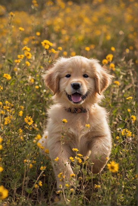 Golden Retriever Puppy Photography, Cute Puppies Golden Retriever, Golden Retriever Wallpaper, Photo Theme, Golden Retriever Baby, Puppy Playing, Chien Golden Retriever, Cute Puppy Wallpaper, Puppy Portraits