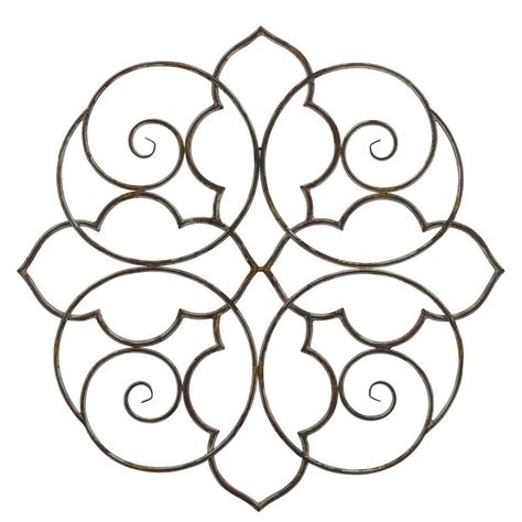 Southern Patio Sales 27 In. H Taza Outdoor Metal Wall Art & Reviews | Wayfair Southern Wall Decor, Outdoor Metal Wall Decor, Southern Patio, Traditional Wall Decor, Wall Outdoor, Outdoor Metal Wall Art, Wall Art Crafts, Golden Design, A&b Home