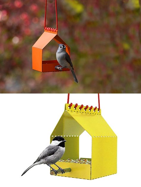 moddea Bird Feeder Design, Contemporary Bird Feeders, Simple Bird Feeder, Bird Feeder House, Cloud Lampshade, Modern Bird Feeders, Bird Feeder Craft, Modern Birds, Diy Bird Feeder