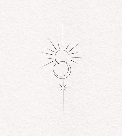 Tattoo Designs That Represent Family, Sun Moon Combined Tattoo, Spiritual Tattoos Wrist, Soul Art Tattoo, Boho Chest Tattoo Female, Adapt And Overcome Tattoo, Womans Small Tattoos, Sun And Moon Back Of Neck Tattoo, Avatar The Last Airbender Tattoo Minimal