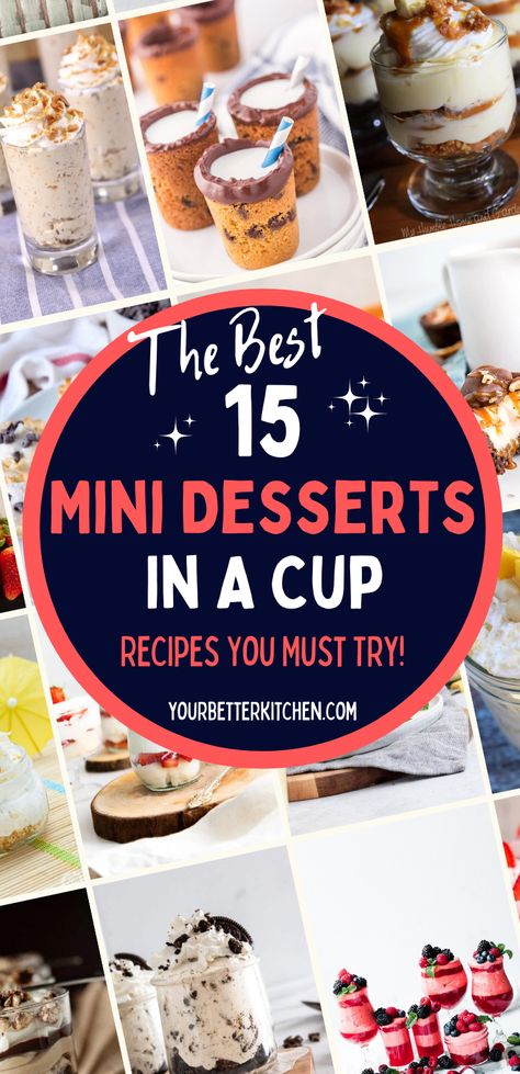 Who doesn't like a good mini dessert in a cup? We found a variety of desserts in a cup for you to explore. From pudding to panna cotta, cookie cups filled with milk, and everything in between we have you covered. So, check out this exciting list of treats now! Mariana, Individual Pudding Cups, Easy Dessert In A Cup For Party, Truffle Cups Recipe, Small Pudding Desserts, Fall Parfait Desserts, Mini Chocolate Trifle Cups, Pudding Cups Ideas Desserts, Small Dessert Table Ideas