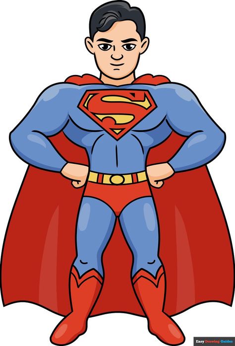 Learn How to Draw an Easy Superman: Easy Step-by-Step Drawing Tutorial for Kids and Beginners. See the full tutorial at https://easydrawingguides.com/how-to-draw-an-easy-superman/ . Superman Drawing Easy, Superman Crafts, Superman Drawing, How To Draw Muscles, Superman Pictures, Superman Comic Books, Batman Drawing, Superman Art, Easy Drawing Tutorial