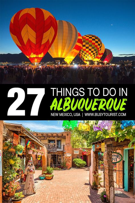 Wondering what to do in Albuquerque, New Mexico? This travel guide will show you the top attractions, best activities, places to visit & fun things to do in Albuquerque, NM. Start planning your itinerary and bucket list now! #albuquerque #newmexico #newmexicotravel #usatravel #usatrip #usaroadtrip #travelusa #vacationusa #ustravel #ustraveldestinations #americatravel What To Do In Albuquerque New Mexico, Albuquerque Things To Do, What To Do In New Mexico, Alburque New Mexico, Places To Visit In New Mexico, Albuquerque New Mexico Things To Do In, Things To Do In Albuquerque New Mexico, Visiting Albuquerque, New Mexico Travel