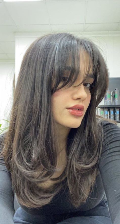 Party Hairstyle, Hair With No Layers, Shoulder Layered Haircuts, Bob Inspiration, Layer Haircut, Bangs Haircut, Hair Inspiration Long, Layered Haircuts For Medium Hair, Wavy Hairstyle