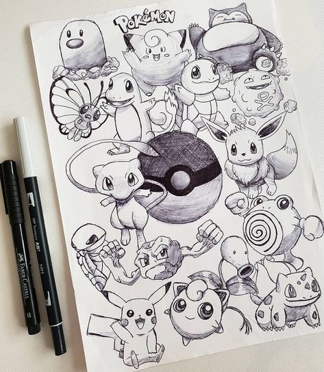 A cute pokemon doodle, make sure you follow @splendidscribbles for more doodle inspiration Pokemon Art Sketches, Pokemon Doodles Easy, Pokemon Journal Ideas, Cute Drawings Pokemon, Pokemon Sketches Pencil Easy, Cute Pokemon Art Drawing, Anime Character Doodle, Pokemon Art Draw Pencil, Pokemon Pencil Drawings