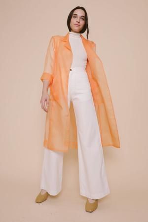 Luce Jacket | THE DRIVE NEW YORK Organza Trench Coat, Short Night Dress, Organza Jacket, Summer Luxury, Designer Kurti Patterns, Embroidered Blouse Designs, Sheer Sleeves, Western Outfits, Jacket Outfits