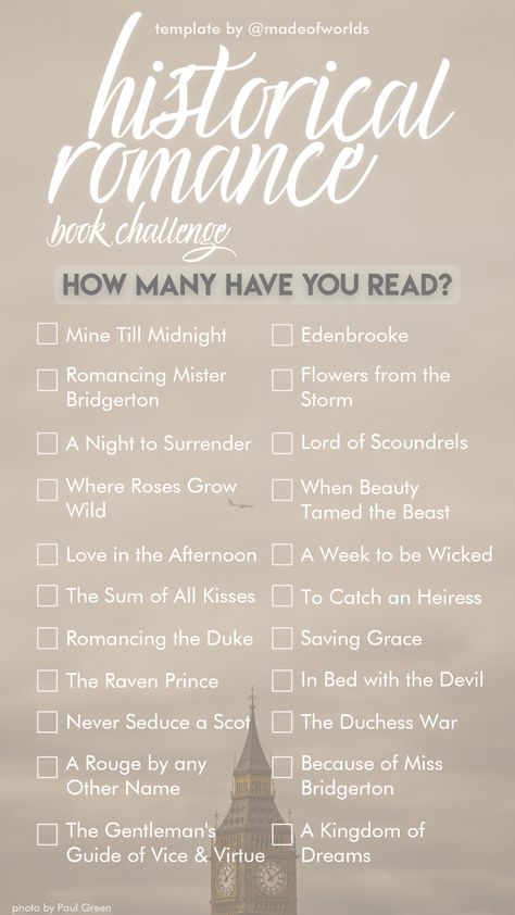 Songs To Put On Instagram Story Book, Historical Fiction Novels Romances, Romance Book Challenge, Book Challenge Template, Romance Reading Challenge, Historical Romance Movies, Best Historical Romance Novels, Fiction Romance Books, Writing Novel