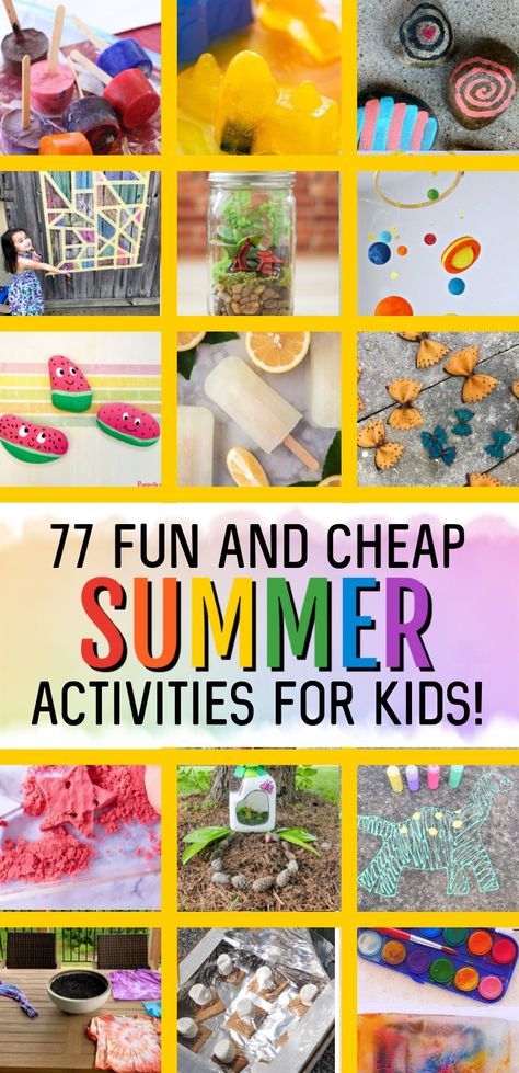 Summer Fun For Kids 8-10, What To Do With Kids During Summer, Cheap Summer Crafts For Kids, Summer Activities At Home For Kids, Fun Home Activities For Kids, Fun Indoor Summer Activities For Kids, Summer Break Activities For Kids, Fun Kids Summer Activities, Summertime Activities For Kids