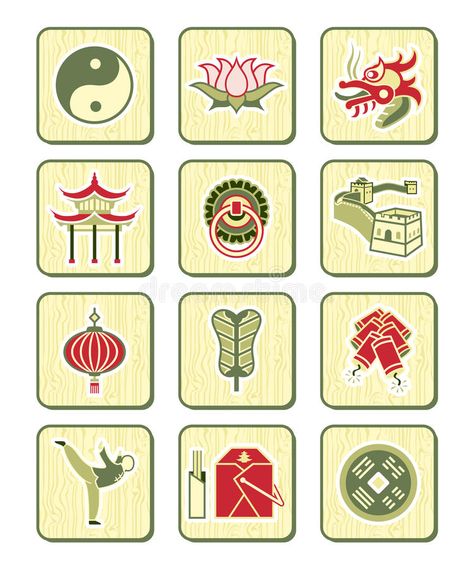 Chinese culture icons BAMBOO series. Traditional Chinese culture symbols and o , #AFF, #BAMBOO, #series, #icons, #Chinese, #culture #ad Chinese Culture Aesthetic, Chinese Ornament, Elements Tattoo, Chinese Design, Chow Mein, Iron Art, Glass Printing, Country Art, Chinese Culture