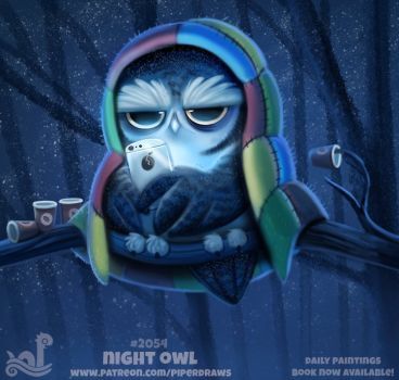 Cryptid Creations, Piper Thibodeau, Animal Puns, Owls Drawing, Colorful Animals, Daily Painting, Night Owl, Painted Books, Owl Art
