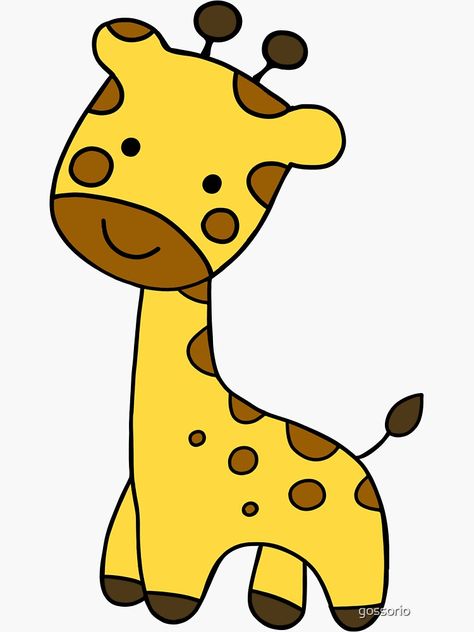 "Cute Cartoon Giraffe" Sticker for Sale by gossorio | Redbubble Kawaii, Cute Giraffe Drawings, Cartoon Giraffe Drawing, Giraffe Cartoon Drawing, Giraffe Sticker, Cute Giraffe Drawing, Giraffe Cute, Giraffe Cartoon, Tshirt Printing Business