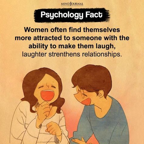 Laughter is the secret of attraction. The funnier a man is and the more he can make women laugh, the more a woman will be attracted to him. #laughter #relationshipgoals #facts #factcheck #factsdaily #humanpsychology **Study link in post Texts To Make Him Smile, Hot Things To Say, Attraction Facts, What Do Men Want, Psychology Notes, Love Texts For Him, Facts Quotes, Attracted To Someone, Why Men Pull Away