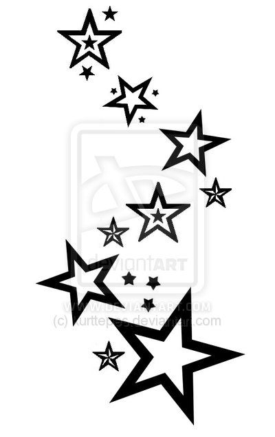 2000 Star Tattoo, Emo Star Tattoos, Y2k Star Tattoo Design, Lower Stomach Tattoo, Tattoo Etoile, Black Star Tattoo, Star Sleeve Tattoo, Best Star Tattoos, Shooting Star Tattoo