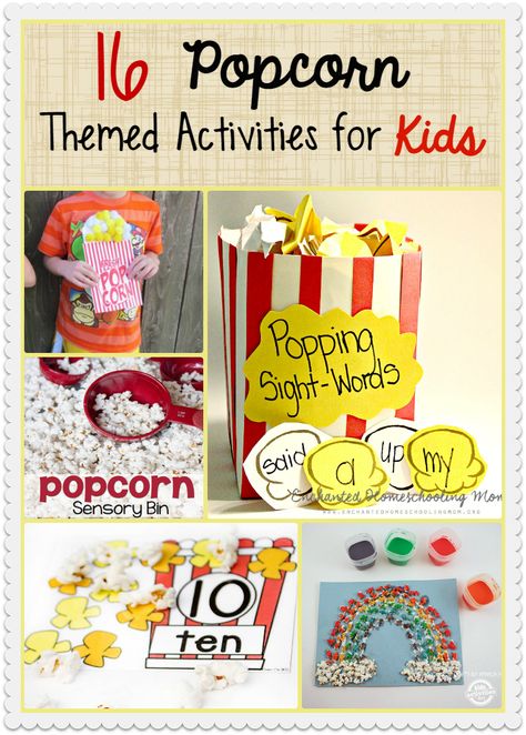 National Popcorn Day: 16 Popcorn Activities for Kids Popcorn Crafts For Kids, Popcorn Activities For Kids, Friday Themes, Popcorn Activities, Corn Activities, Popcorn Crafts, National Popcorn Day, Popcorn Day, Popcorn Theme