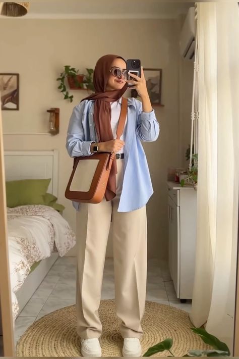 Modest Western Outfits, Mix And Match Outfits Hijab Casual, Modest Outfit Inspiration, Mix And Match Outfits Hijab, Muslim Outfits Summer, Hijab Islam, Islamic Modest Fashion, Rekomendasi Outfit, Outfits Muslim