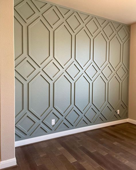 High Ceiling Wall Paneling, Wall Design Hall, Molding Design Wall, Accent Stair Wall, Bedroom Paneling Ideas, Wall Design Ideas Living Room, Wall Designs For Hall, Wall Design Bedroom, Wall Panelling Design