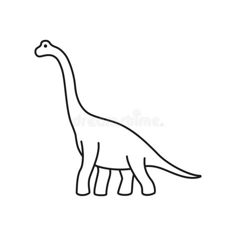 Brachiosaurus Vector Contour. Sauropod Outline Dinosaur. Diplodocus Isolated Stock Vector - Illustration of design, flat: 151499721 Sauropod Drawing, Brachiosaurus Tattoo Cute, Sauropod Tattoo, Diplodocus Drawing, Diplodocus Tattoo, Dinosaur Outline Tattoo, Brachiosaurus Illustration, Diplodocus Illustration, Brachiosaurus Tattoo