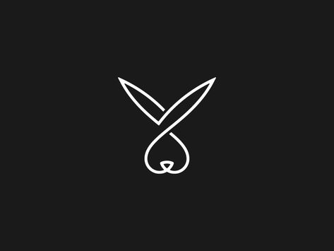 Great work from a designer in the Dribbble community; your best resource to discover and connect with designers worldwide. Hase Tattoos, Logo Rabbit, Menue Design, Logo Personal, Bunny Tattoos, Rabbit Tattoos, Bunny Logo, Bunny Art, Glitter Pink