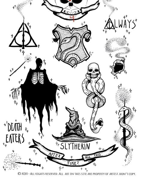 👾 𝕶𝖔𝖋𝖋 👾 on Instagram: “Time for Slytherin house :D free flash tattoo to take or buy :) send me 📩 #koff #kofftattoo #tattoo #flashdesign #flashtattoo #design…” Vampire Tattoo Designs, Tiny Harry Potter Tattoos, Slytherin Tattoo, Stiker Macbook, Dark Mark Tattoos, Hogwarts Tattoo, Harry Potter Sketch, Stile Harry Potter, Hp Tattoo