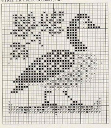 Cross Stitch Freebies, Goose Cross Stitch Pattern Free, Goose Cross Stitch, Country Cross Stitch, Prairie Schooler, Bird Quilt, Cross Stitch Bird, Cross Stitch Pictures, Cross Stitch Borders