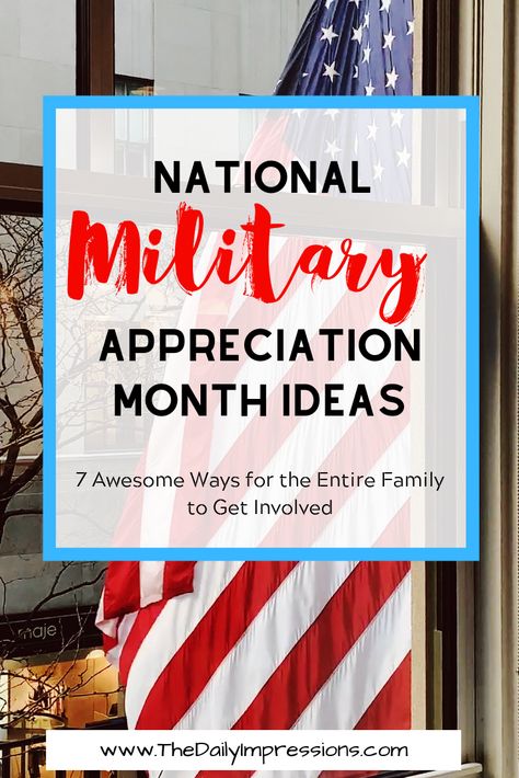 Every year in May, National Military Appreciation month is celebrated to honor the fallen, those still in service and the Military spouses who also make the sacrifice. Here are a few ideas to show your appreciation for America's great Military and their families. #NationalMilitaryAppreciationMonth #Militarylife #Militaryspouse #Veterans #SalutetoTroops #MilitaryFamily #Milspouse #MilitaryAppreciation #MemorialDay #MemorialDayWeekendIdeas Vfw Auxiliary, Military Spouse Appreciation Day, Military Month, Charity Marketing, Military Appreciation Month, American Legion Auxiliary, Month Ideas, Military Wife Life, Military Honor