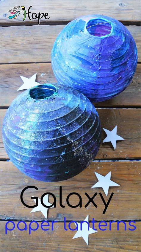 Space Hanging Decorations, Space Prom Decorations, Coffee Filter Galaxy, Diy Outerspace Decor, Galaxy Theme Diy Decor, Space Themed Arts And Crafts, Galaxy Birthday Activities, Universe Party Decorations, Outer Space Vbs Ideas