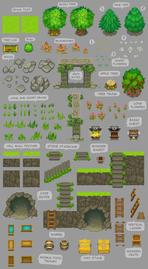 "Untold legacy" game art - list #1, "Mountain Village" on Behance Pixel Art Game Assets, Sidescroller Art, Pixel Art Isometric, Pixel Art Tileset, Pixel Platformer, Pixel Art Sprite, 2d Pixel Art, How To Pixel Art, 3d Karakter