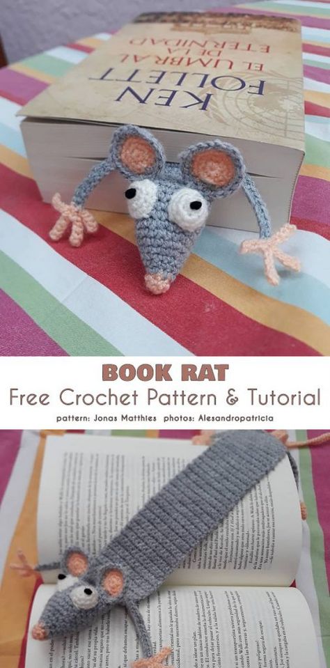 Book Rat Free Crochet Pattern Crochet Patterns Possum, Simple Knitting Patterns Free, Sellable Crochet Projects, Crochet By Genna, Crochet Things That Sell Well, Beginner Crochet Projects Step By Step, Crochet Stuffies Free Pattern, Mice Crochet, Crochet Pattern Diagram