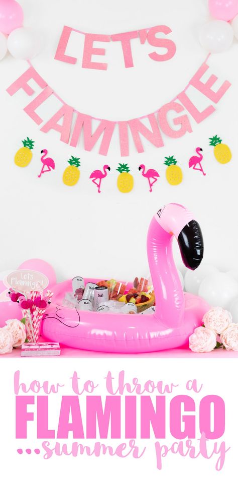 Flamingo Theme Party Ideas via @dawnchats Flamingo Theme Party, Flamingo Party Ideas, Flamingle Party, Flamingo Party Decor, Flamingo Pool Parties, Pink Flamingo Party, Themed Party Ideas, Theme Party Ideas, Flamingo Themed Party