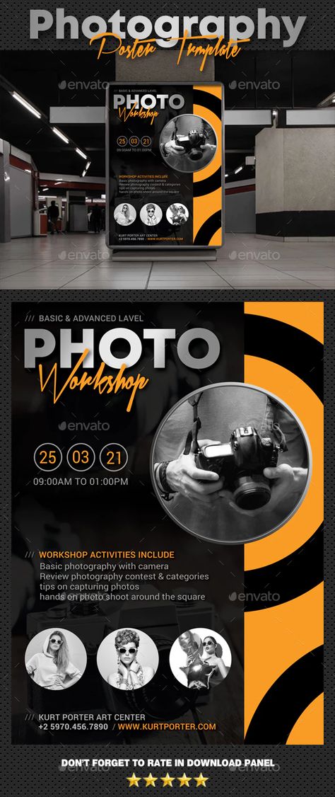 Photography Poster V3 by rapidgraf | GraphicRiver Photography Poster Design Ideas, Photoshop Poster Design Ideas, Contest Poster Design Ideas, Photoshop Ideas Creative Poster, Photography Poster Design Creative, Photo Contest Poster, Camera Poster Design, Photography Contest Poster, Photo Poster Ideas