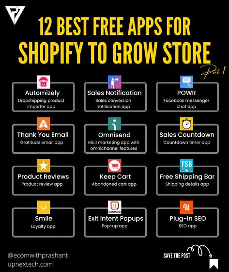 Best Shopify Apps Free Shopify Apps Free, Apps For Marketing, How To Build A Shopify Store, Shopify Store Ideas, Shopify Tips And Tricks, Shopify Business Ideas, Shopify Store Design Ideas, Shopify Store Design, Shopify Notifications