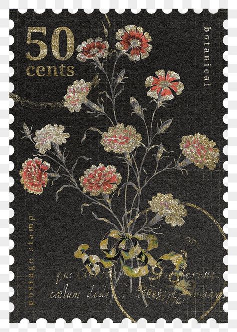 Aesthetic Flower Png, Stamp Aesthetic, Mushroom Stamp, Vintage Stamps Postage, Aesthetic Illustration, Postage Stamp Design, Iphone Stickers, Sticker Aesthetic, Sticker Transparent