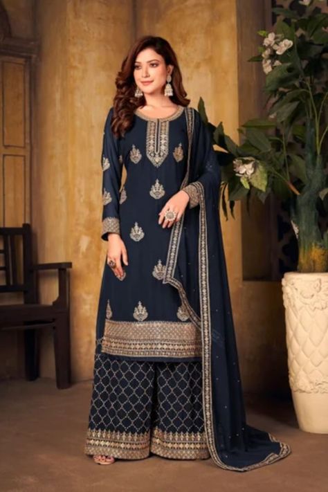 #Dynabella #dresses #pakistanidress #pakistaniweddingdress #indianandpakistanidress #velvetlongpakistanistyledress #weddingpakistanidress #pakistani #teenpakistanidress #pakistanidressaghanoor #pakistanighararadress #pakistanidressbenchmark #pakistanidressunder100 #Usa #Uk #Canada #etsy #pakistanilehengadress #dress #indian #indiandress #indianandpakistanidress #indianlongdress #indianbabydress #indianbridedress #indianwhitebridaldress #handstitchedindianweddingdress #indianweddingdress #etsyuk Sequence Top Outfit, Designer Palazzo, Latest Indian Outfits, Georgette Palazzo, Navy Blue Party, Sequence Top, Celana Fashion, Readymade Salwar Kameez, Plus Size Suits