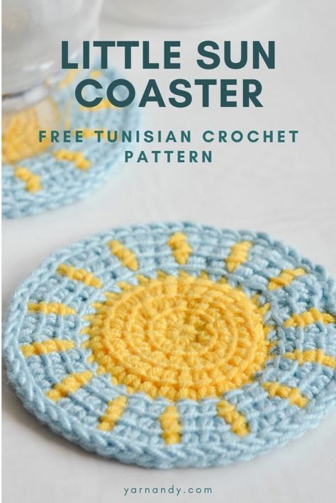 Neon Yarn Crochet Projects, Crochet Sun Coasters Free Pattern, Free Pattern Crochet Coasters, Coaster Crochet Easy, Crochet Patterns Coster, Crochet Orange Coaster, Crochet Pineapple Coasters, Quick Crochet Coasters, Lemon Coaster Crochet