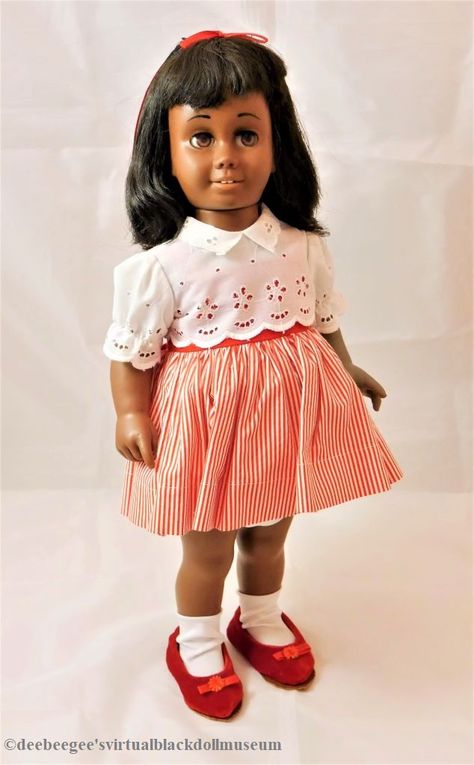 Chatty Cathy – DeeBeeGee's Virtual Black Doll Museum™ Chatty Cathy Doll, Side Ponytails, Chatty Cathy, Doll Museum, Sleep Eyes, Beautiful Black Babies, Dolls Vintage, Black Dolls, Velvet Shoes