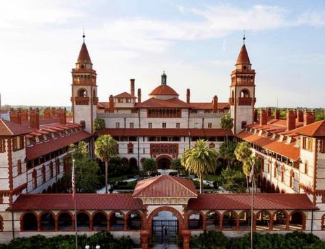 St Augustine Pictures, Flagler College Aesthetic, St Augustine Aesthetic, St Augustine Florida Aesthetic, Flagler College, Florida College, College Vision Board, Colleges In Florida, Meeting Space