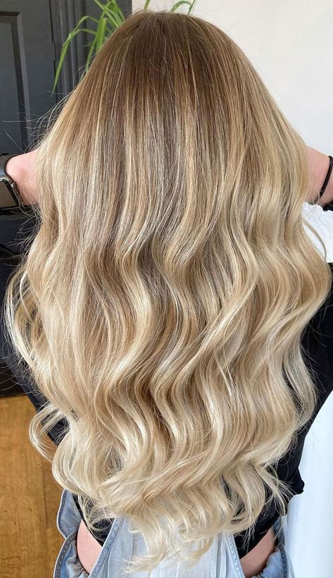 Sandy Blonde Hair Color Ideas 2021 | Long Sandy blonde Balayage, Cute Stitch Braids, Neutral Blondes, Sandy Blonde Hair Color, Sandy Hair Color, Sandy Blonde Balayage, Blonde 2023, Ideas For Medium Length Hair, Blonde Hair Pale Skin