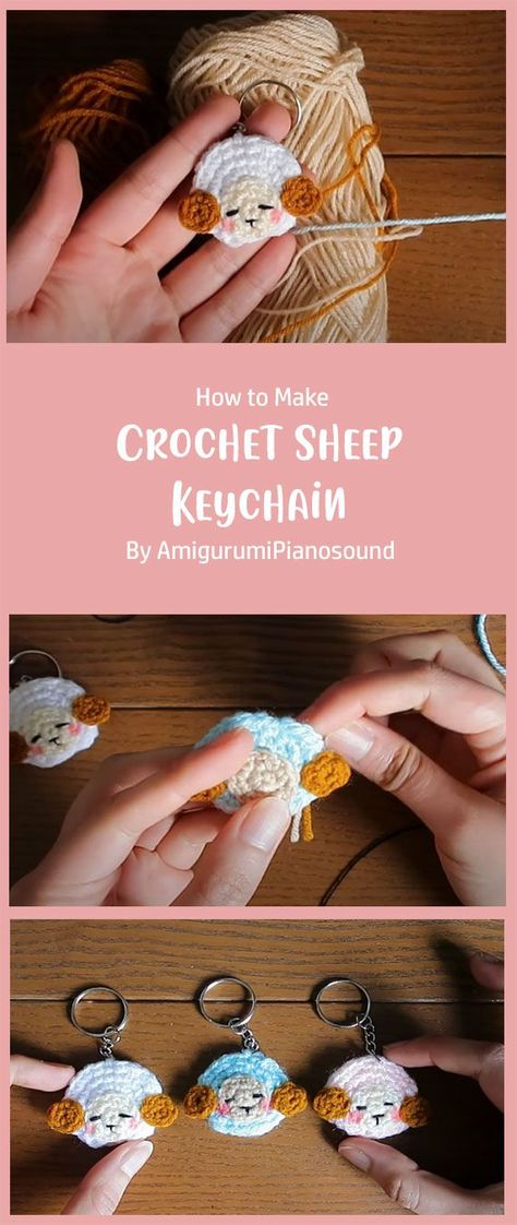 The crochet sheep keychain is one of the cutest crochet keychains you will ever make. You can make this cute little sheep for yourself or to give as a gift. It’s also a great addition to any collection. Amigurumi Patterns, Crochet Lamb Pattern, Crochet Keychains, Amigurumi Keychain, Crochet Pattern Ideas, Cutest Crochet, Crochet Sheep, Crochet Keychain Pattern, Amigurumi Crochet Pattern